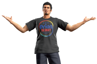 オリオンビールTシャツを着るかっこいい男性