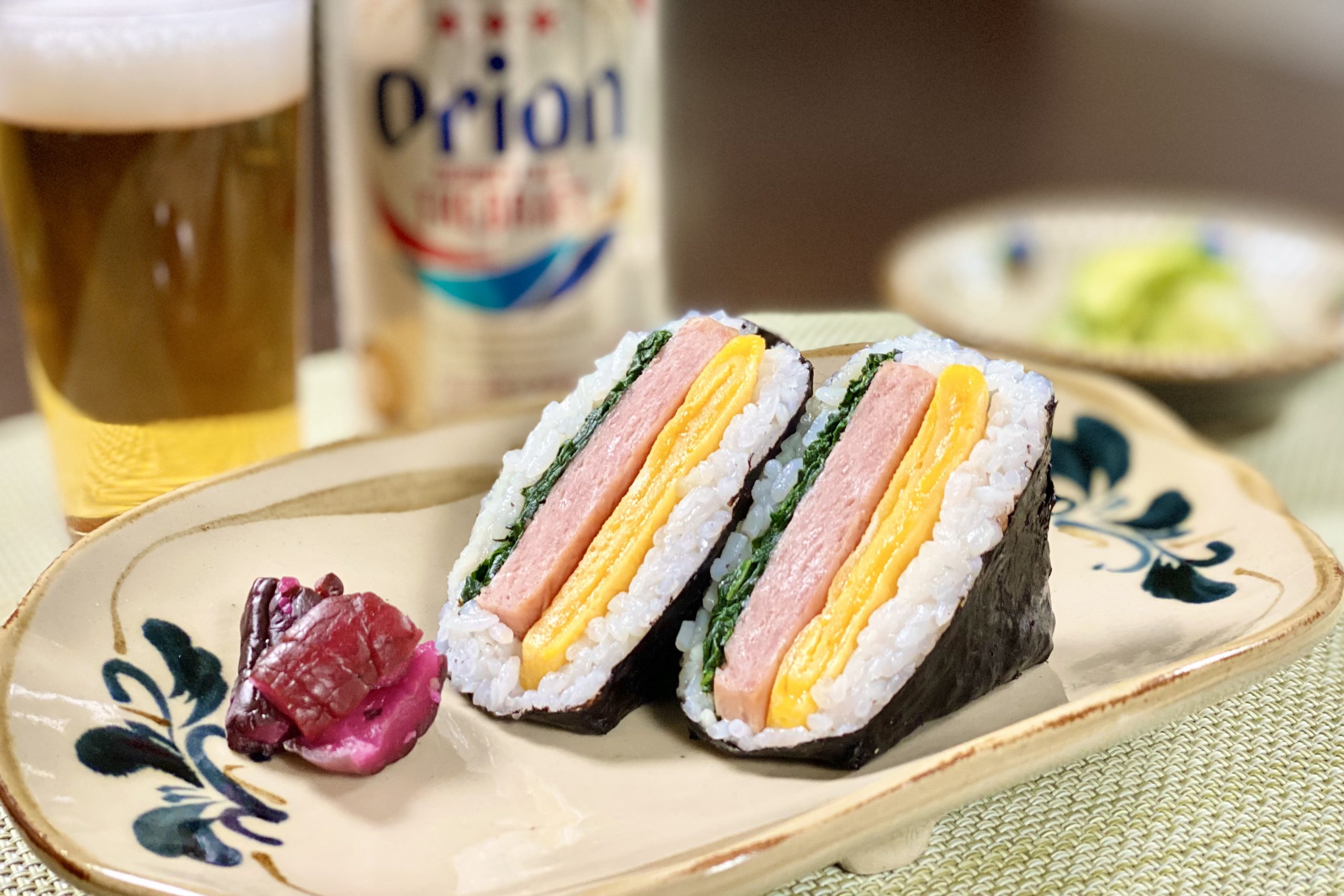 ビールのおともにアウトドアに ポーク玉子おにぎり オリオンストーリー